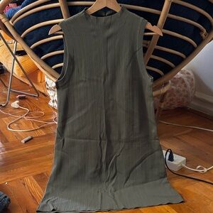 Zara Sleeveless Khaki Dress